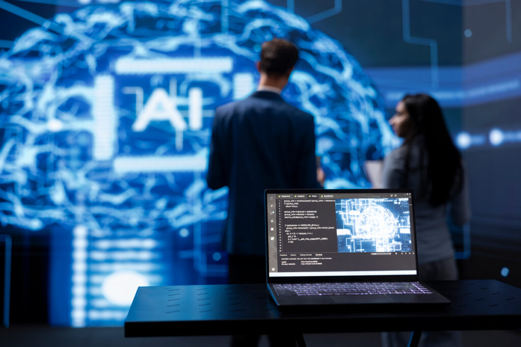 focus on laptop running ai cognitive computing tec 2025 02 20 00 09 29 utc